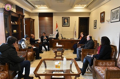 رئيس جامعة دمشق يلتقي السفير الهنغاري بدمشق 
